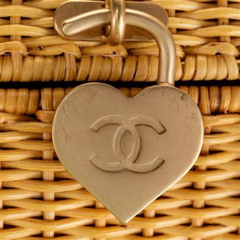 chanel heart locket wicker satchel|Chanel handbags outlet.